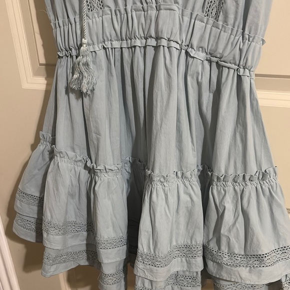 MARBLE Light Blue Ruffle Trim Top - Picture 5 of 5